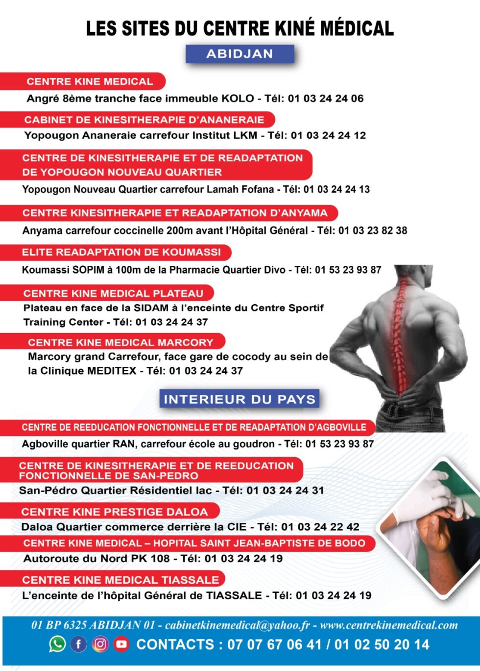 Centres - Centre Kiné Médical